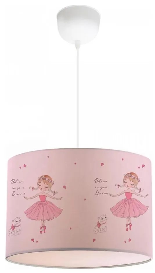 Detský luster CANDY 1xE27/40W/230V ružový