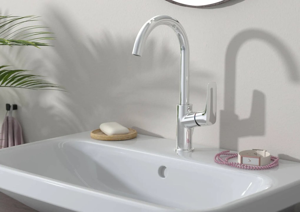 Hansgrohe Logis, páková umývadlová batéria 210, s otočným výtokom, chrómová, HAN-71131000