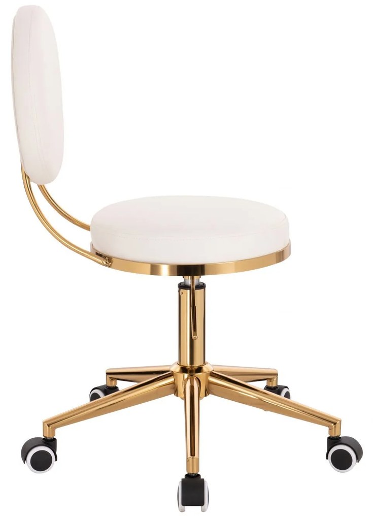 LuxuryForm DESIGN Taburet PORTO - bielo zlatý