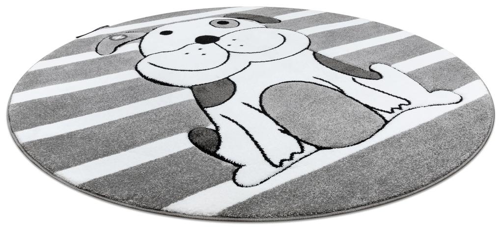 Okrúhly koberec PETIT  ŠTEŇA , sivá