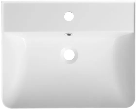 Sapho - Závesné umývadlo 50x40 cm liaty mramor/biela