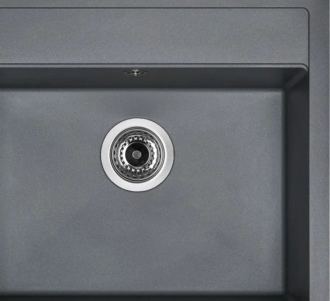 Kuchynský granitový drez Sinks Solo 560, šedý titanium