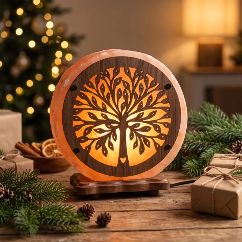 Soľná lampa okrúhly strom 5,2 kg
