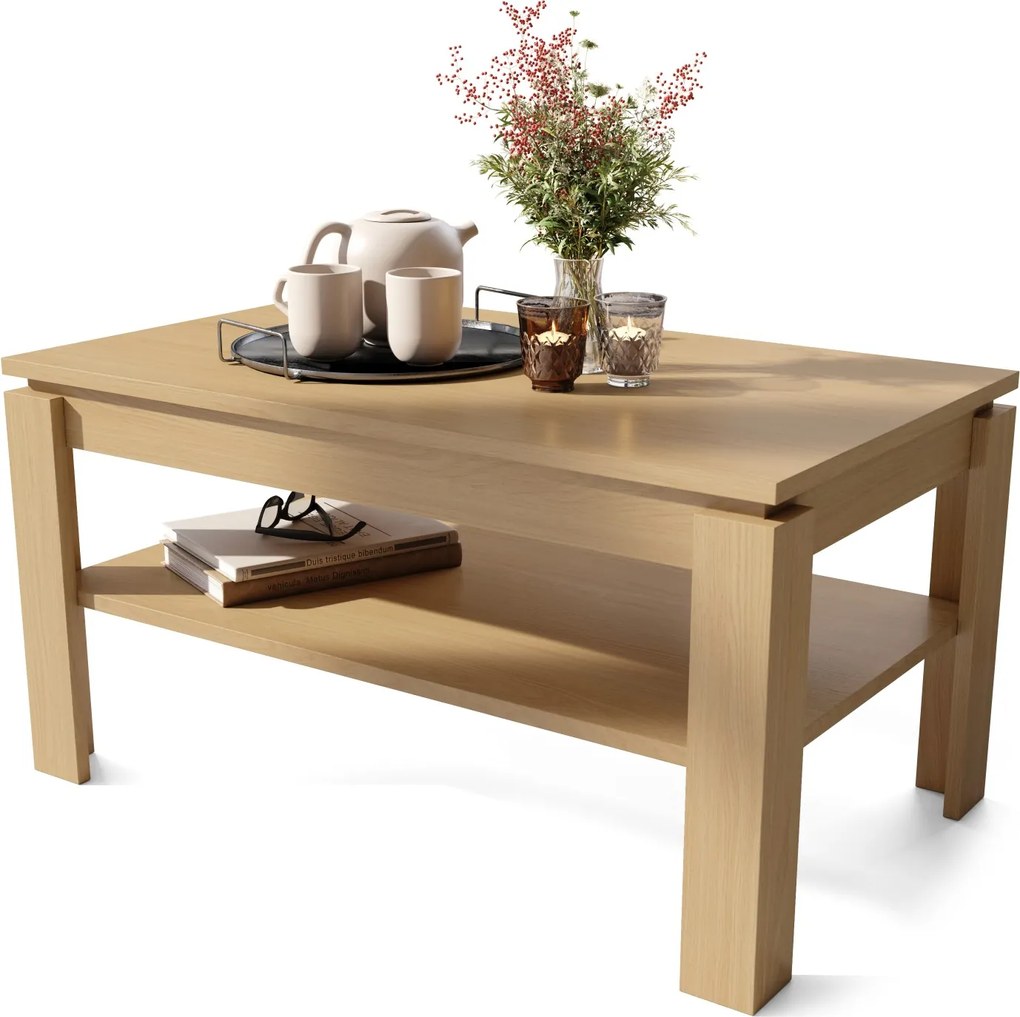 ASTI-R dub Oasis - moderný konferenčný stolík s rozkladacou doskou