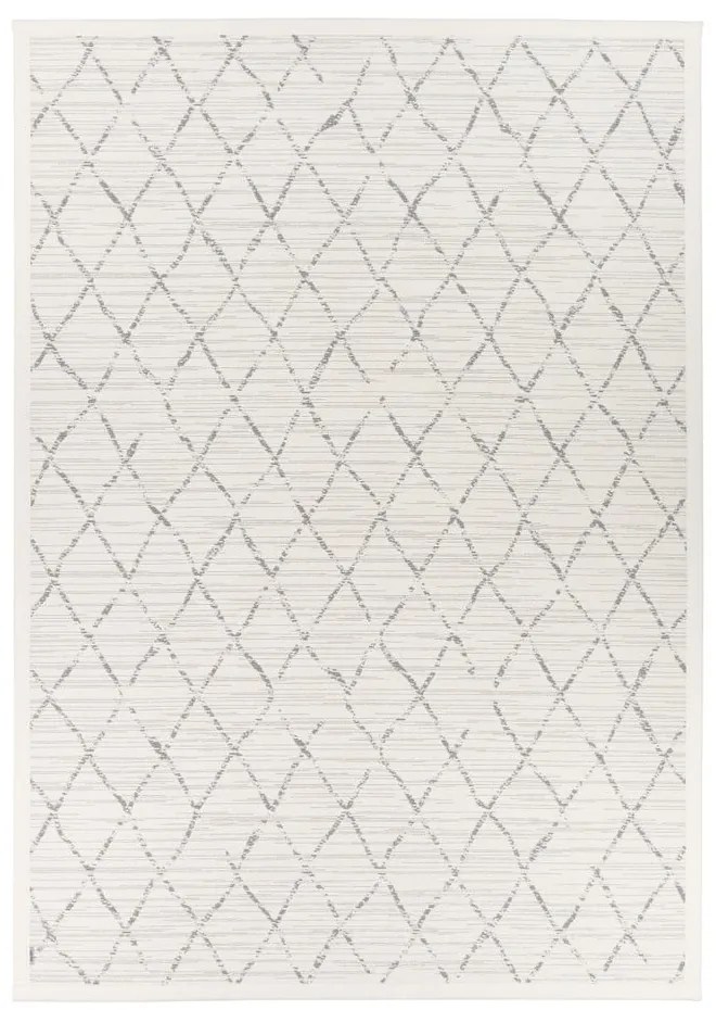Biely vzorovaný obojstranný koberec Narma Vao, 140 × 200 cm