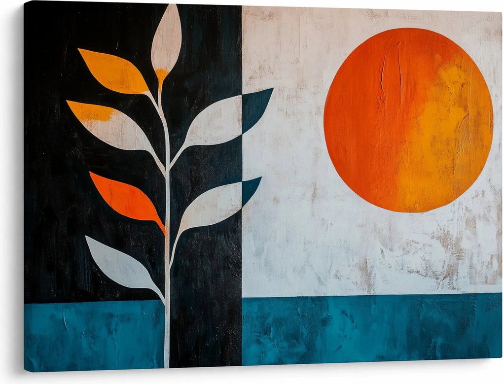 Obraz - Abstrakcia rastliny a slnka (70x50 cm)