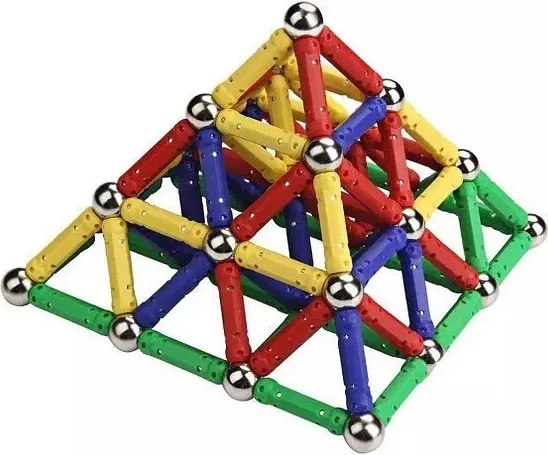 Zaparkorun Kreatívna magnetická stavebnica - súprava 157 dielov