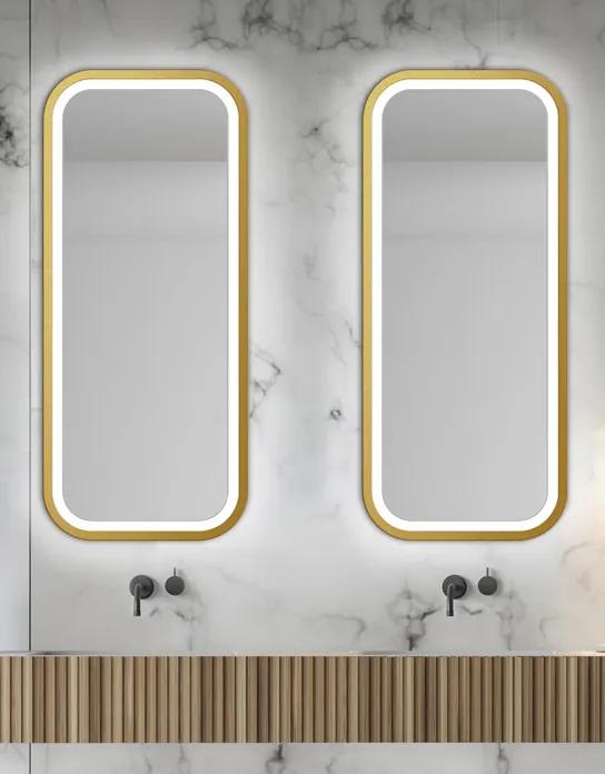 Zrkadlo Mirel Gold LED Veľkosť: 50 x 100 cm