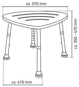 Stolička do kúpeľne Ridder bambus/chróm A00502081