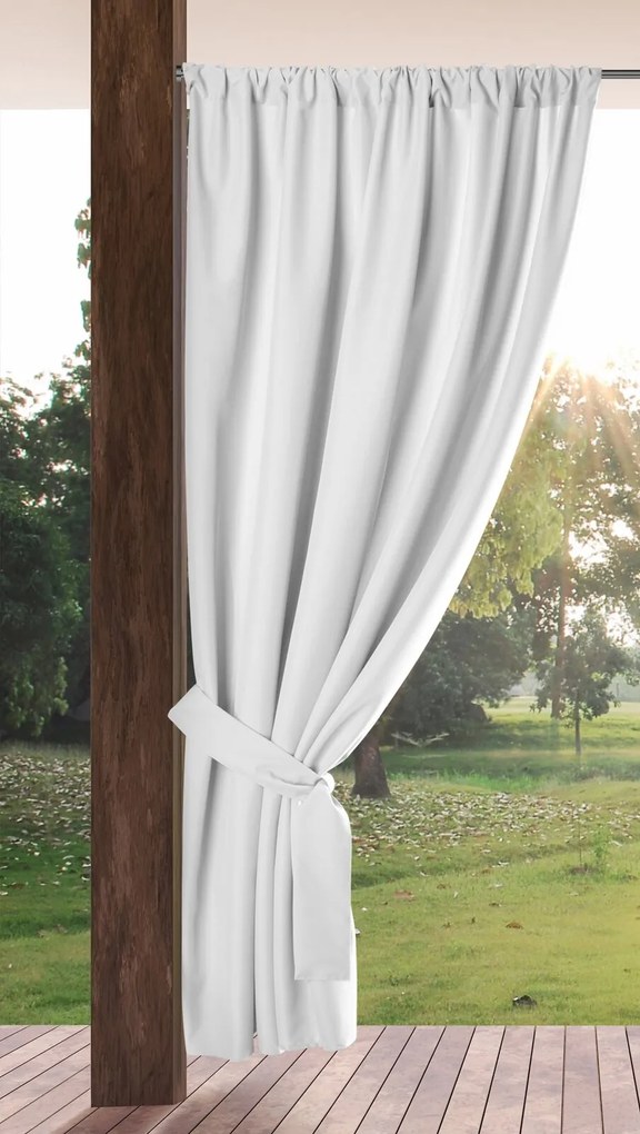 ZÁHRADNÝ VODEODOLNÝ ZÁVES NA PÁSKE GARDEN 155X200 CM BIELA
