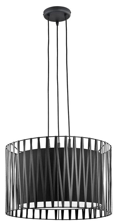 Luster na lanku HARMONY BLACK 3xE27/60W/230V