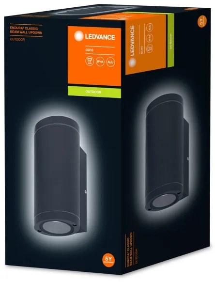 Ledvance - Vonkajšie nástenné svietidlo BEAM 2xGU10/35W/230V IP44