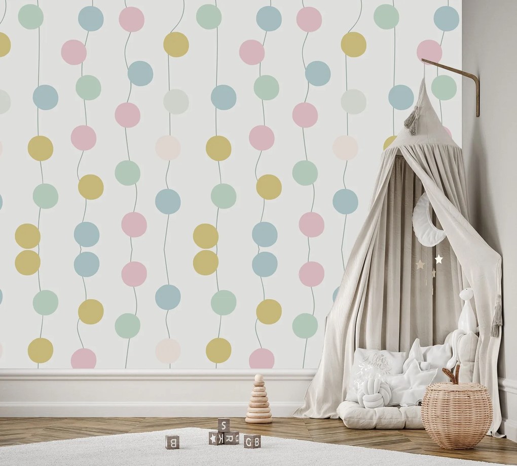 Gario Fototapeta Farebné guličky boho Materiál: Vliesová, Rozmery: 350 x 245 cm