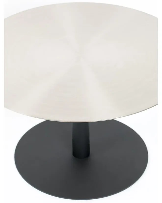 Kovový okrúhly konferenčný stolík v čierno-zlatej farbe ø 60 cm Snow – Zuiver