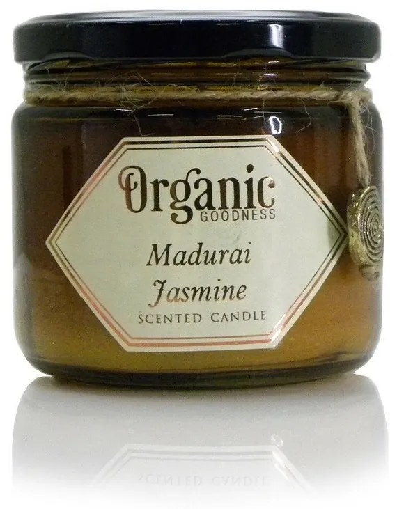 Organická sviečka Madurai Jasmine 200 g v jantárovom skle