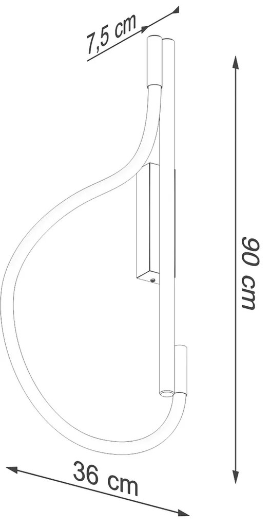 Nástenné LED svietidlo Galakse, 1x LED 20w, 2700-6500k, b