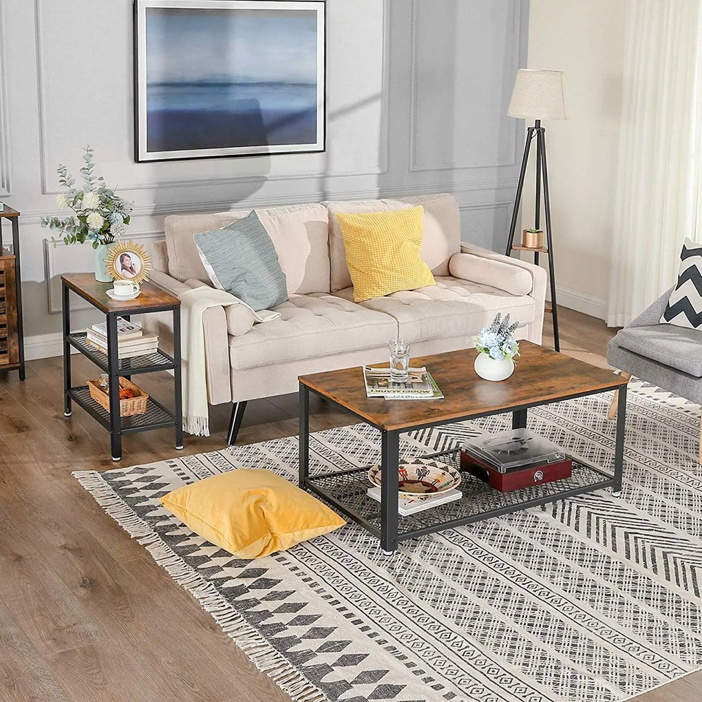 Odkládací stolek VASAGLE PUP hnědý/černý