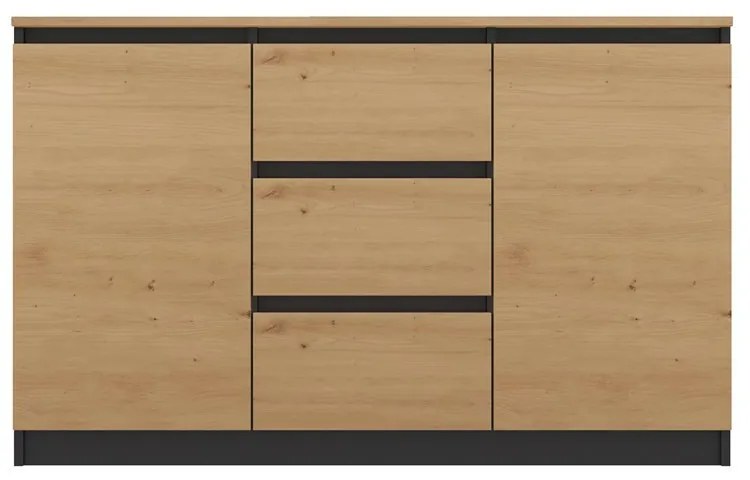 Set 2ks. komôd Cervantina 1 (antracit + dub artisan). Akcia -20%. Vlastná spoľahlivá doprava až k Vám domov. 1132872