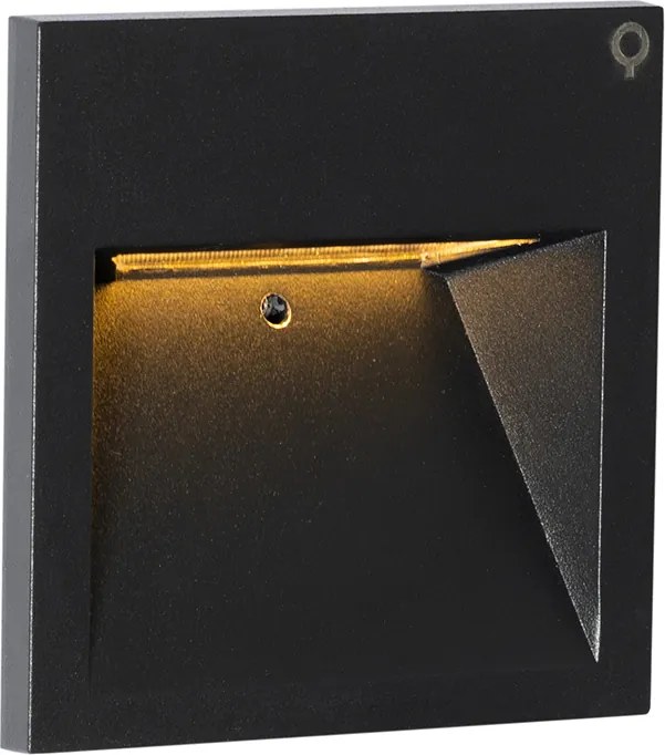 Sada 4 moderných zapustených nástenných svietidiel čierna vrátane LED - Gem 2