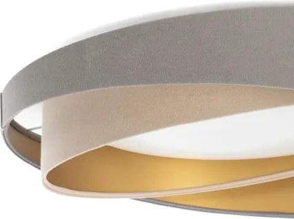 LED stmievateľné stropné svietidlo SM. GALAXY M. 24W/230V pr. 55 cm šedá/béžová/zlatá + diaľkové ovládanie