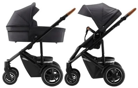 Set kočík Smile 4 + hlboká vanička + autosedačka Baby-Safe Core, Midnight Grey