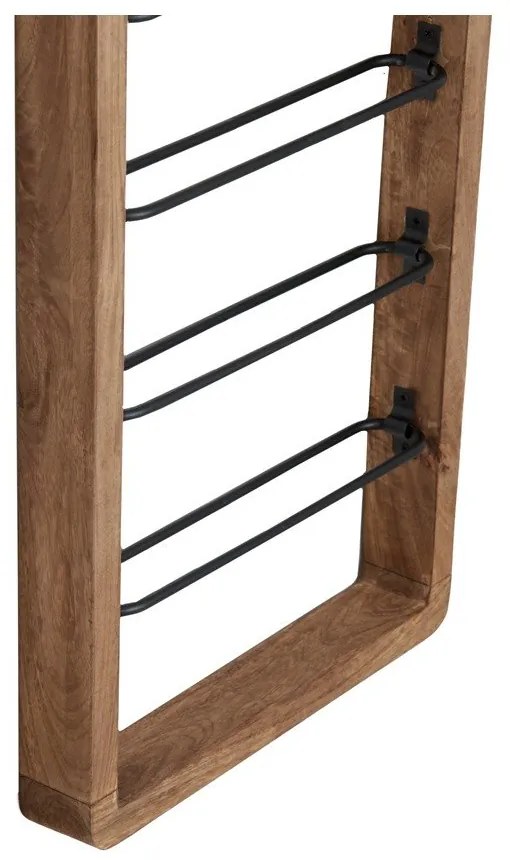 Hnedý nástenný regál na 8 fliaš vína Sorrento – Light &amp; Living