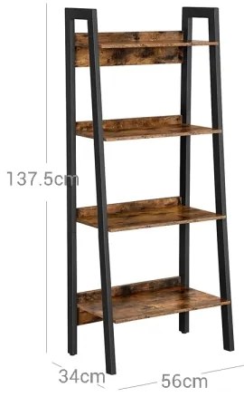 Knižnica NAVARO hnedá/čierna