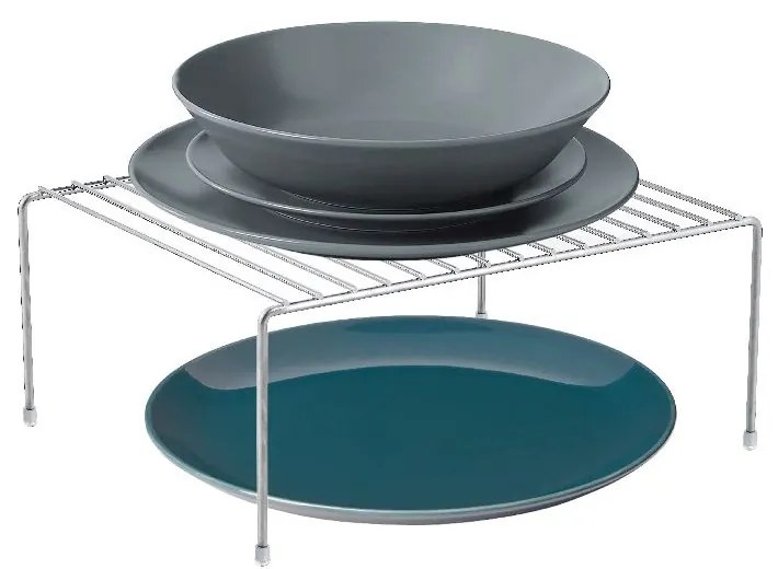 CONFORTIME Prídavná polica štvorcová, nerezová, 26x31x14cm