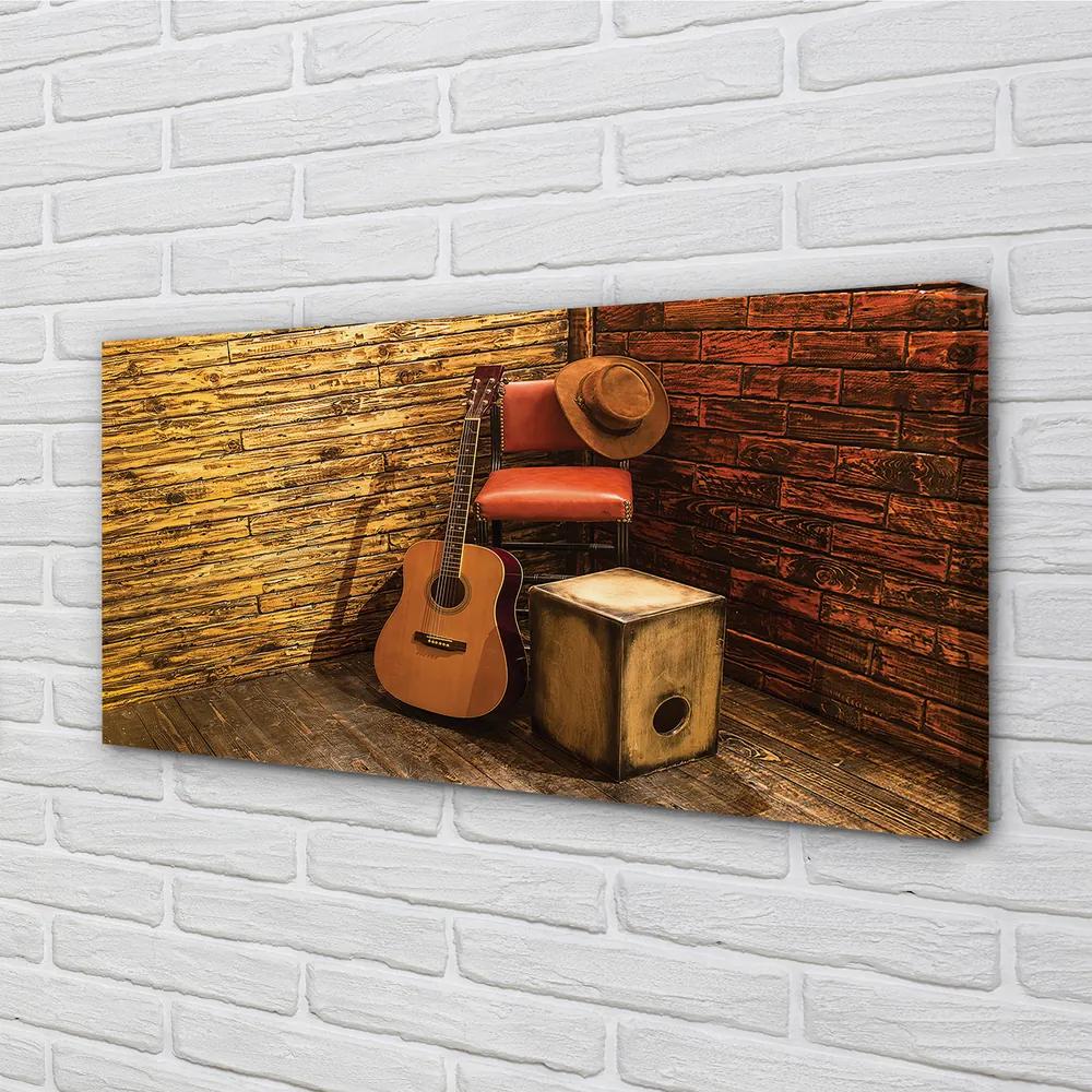 Obraz canvas Gitaru hat stoličky 120x60 cm