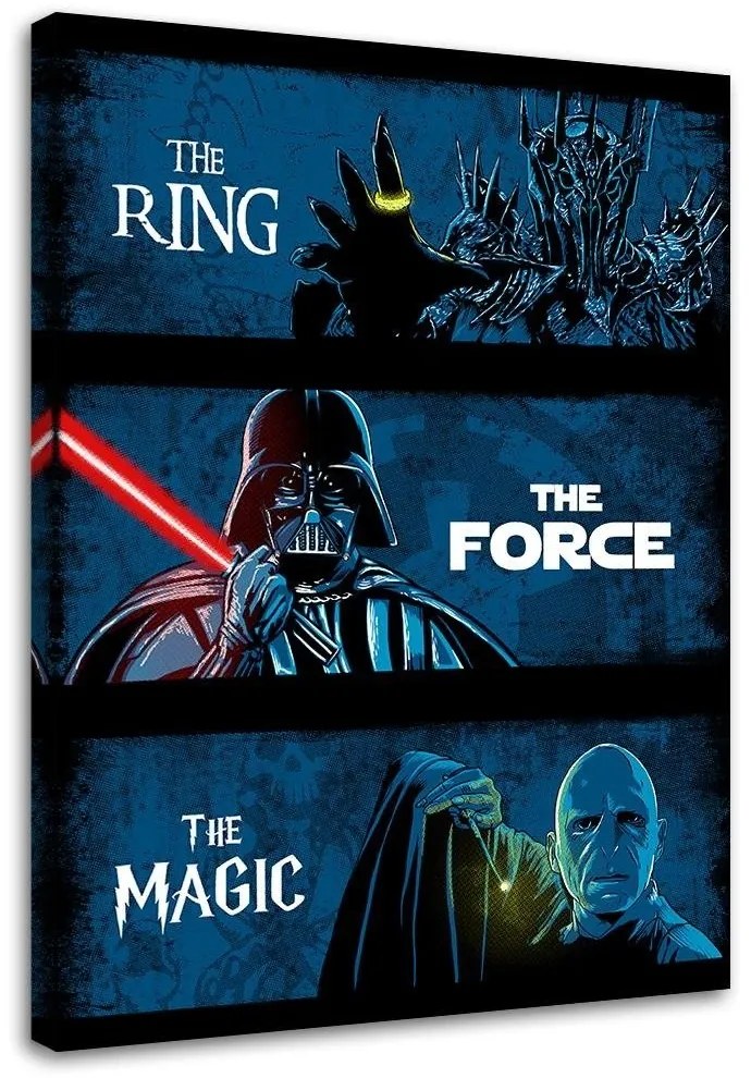 Gario Obraz na plátne Koláž Star Wars, Pán prsteňov, Harry Potter - DDJVigo Rozmery: 70 x 100 cm
