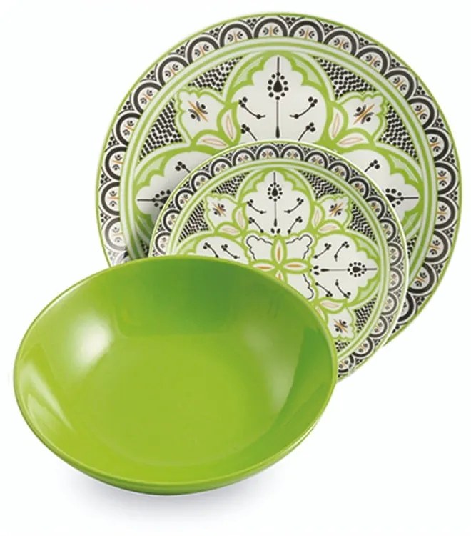 18-dielna súprava riadu z porcelánu a kameniny Villa d'Este Marocco