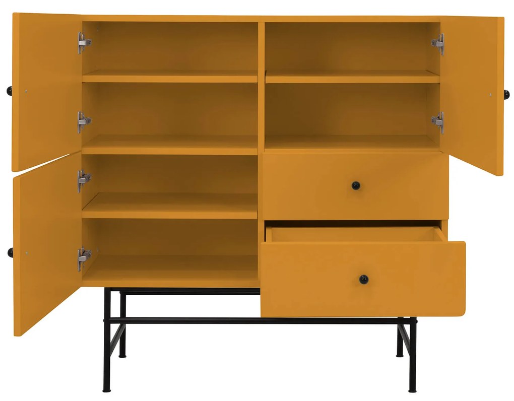 Komoda tailok 106 x 107 cm horčicová MUZZA
