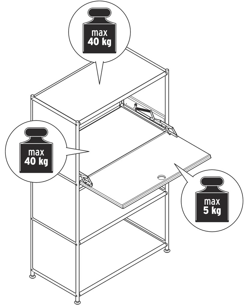 Kovová skrinka »CN3«, sivá