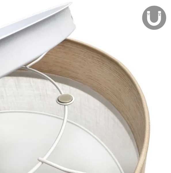 LED Stropné svietidlo SIRJA WOOD LED/20W/230V pr. 35 cm biela/dub