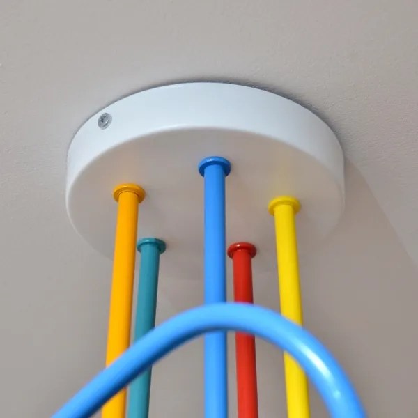 LED Detský prisadený luster OXFORD 5xE27/15W/230V