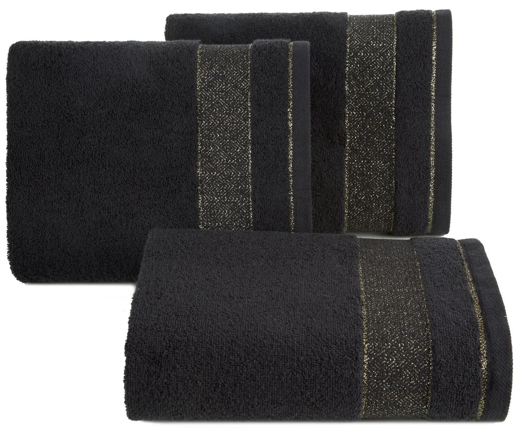 FROTÉ UTERÁK NESSY 70X140 CM ČIERNA