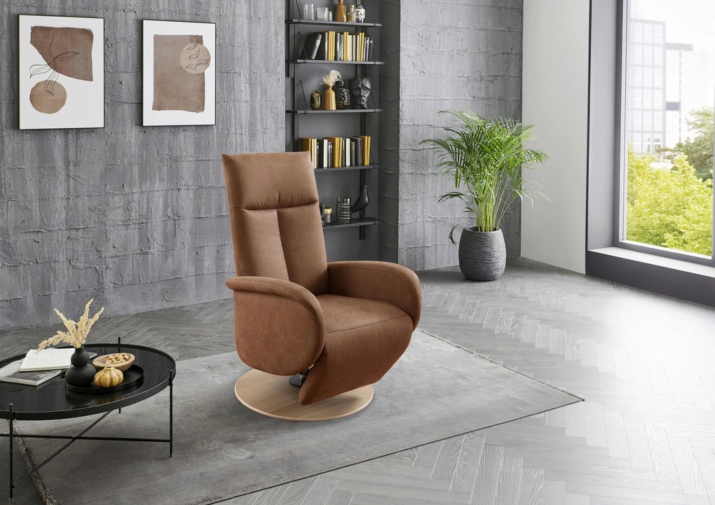 XXXLutz RELAXAČNÉ KRESLO, textil, farba lieskového orecha Sit & More - Online Only obývacie izby - 000144006152
