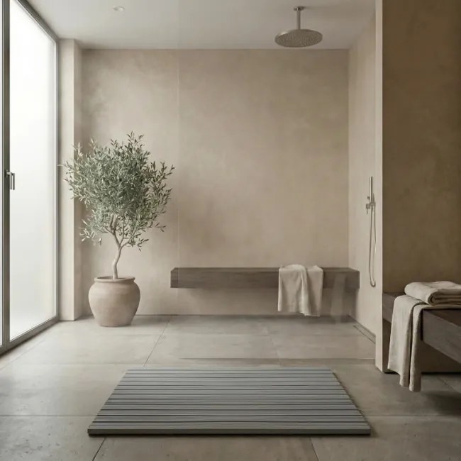 Kúpeľňová predložka sivá 1