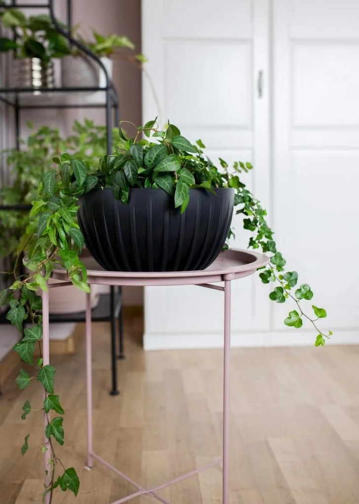 Kvetináč STRIPPED ECO 30 cm čierny