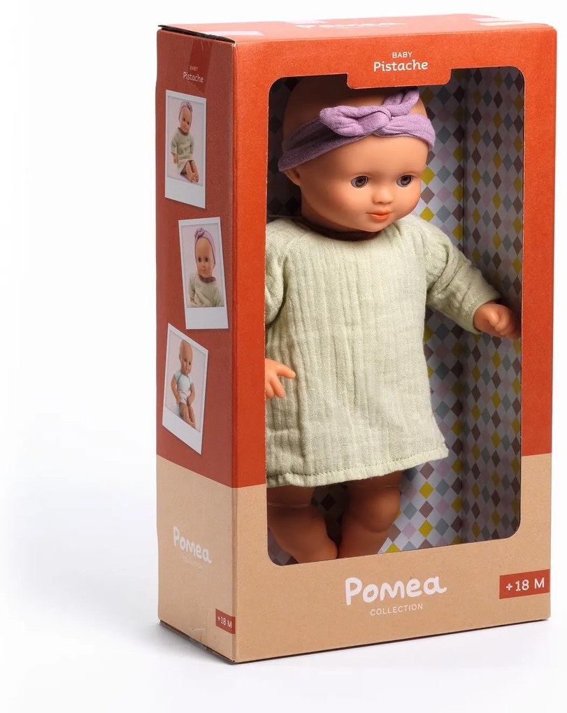 Balíček Baby Pomea s bábikou Pistache - výbavička pre pokojný spánok