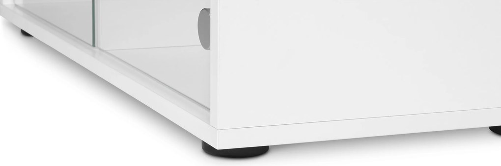 Regálový modul »Flemming«, cca 75 x 75 cm, so sklenenými dvierkami, biely