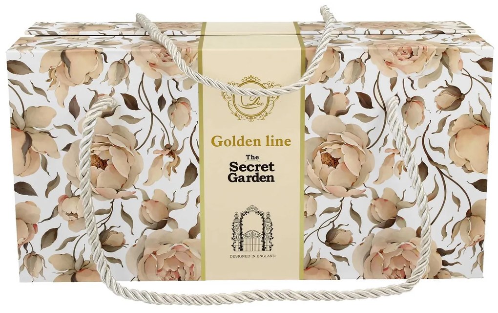 Porcelánový hrnček na nohe Royal English Roses White 320 ml sada 2ks