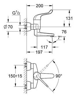 GROHE Euroeco Special páková umývadlová batéria, chróm 32792000