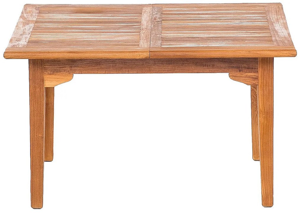 DEOKORK Teakový stôl ELEGANTE 130 / 180 × 100 × 78 cm | ovál | rozkladacia