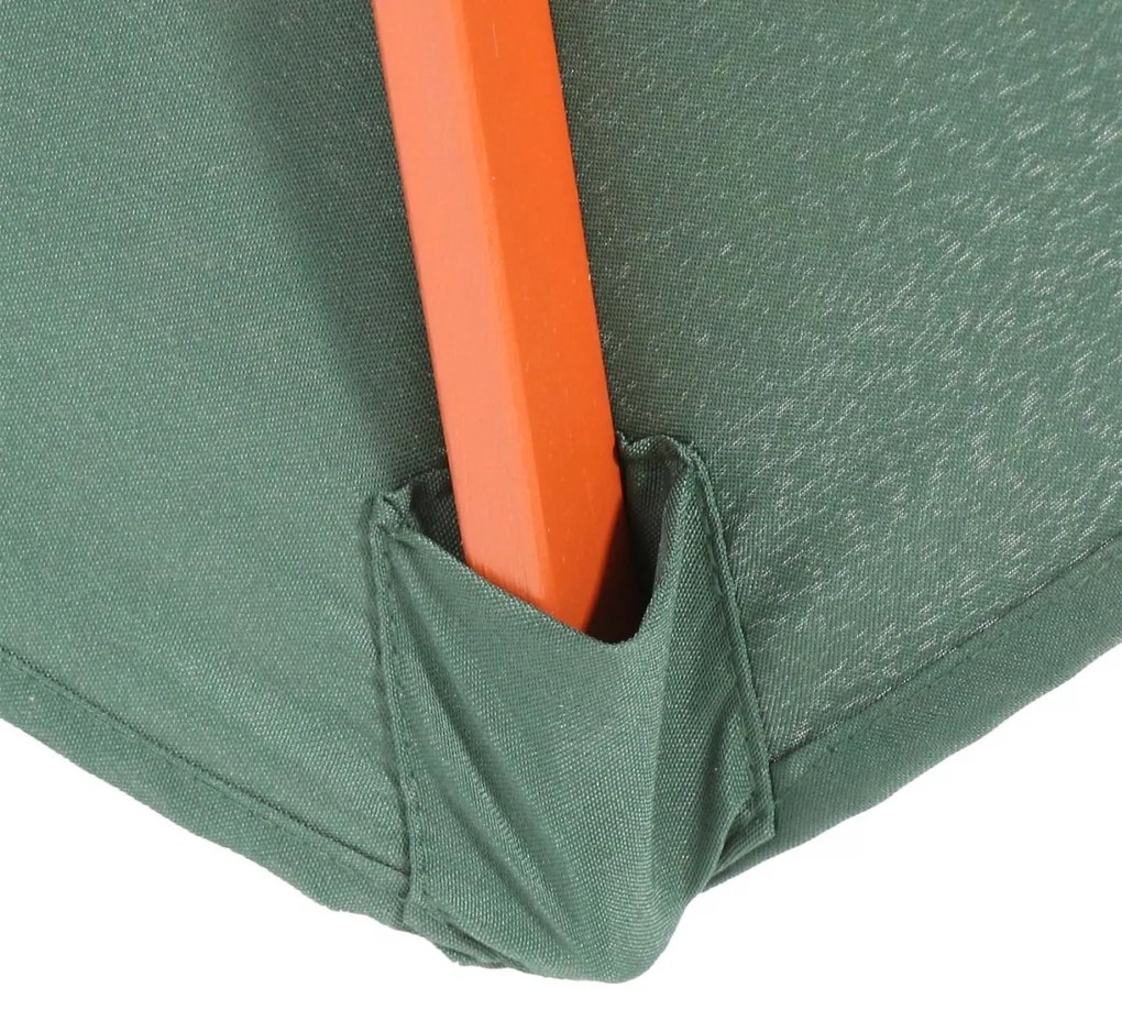 Slnečník Florida Ø 3,5m - polyester/drevo 7kg - zelená