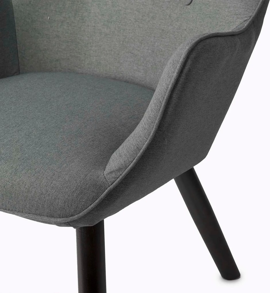 SOFOTEL Kreslo s opierkou na ruky a podnožkou Norse 2040 - sivé