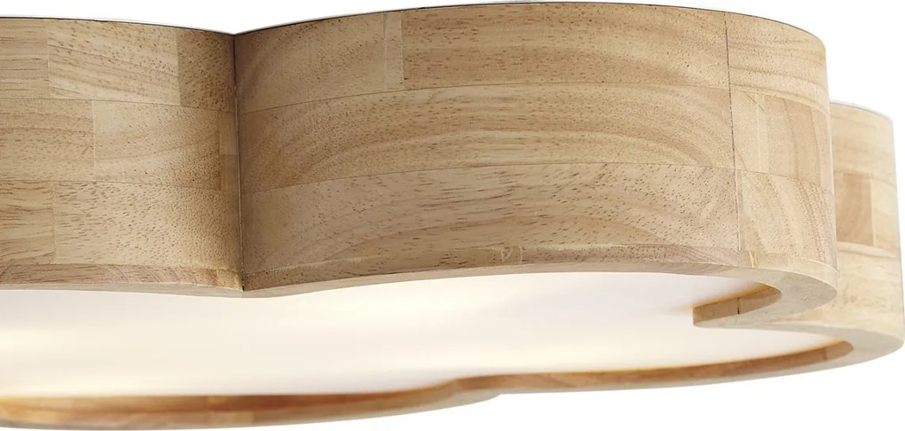 Detské stropné svietidlo drevené s bielou farbou - Lucille