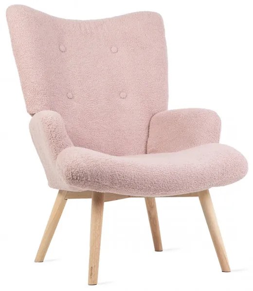 Kreslo MOSS TEDDY BOUCLE ružové 830605