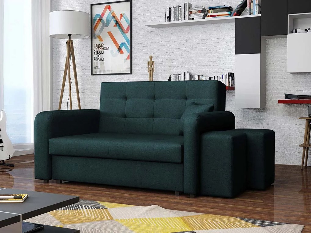 Pohovka s taburetkami Clivia Home II, Taburetka: ľavá strana, Dostupné poťahy: Enjoy 17