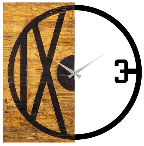 Nástenné hodiny 58x58 cm 1xAA drevo/kov